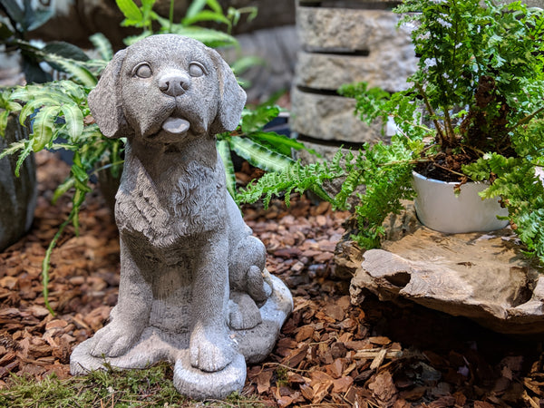 Cheeky dog stone ornament