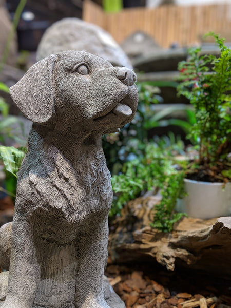 Cheeky dog stone ornament