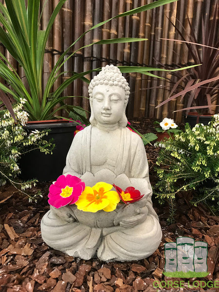 Buddha with stone font