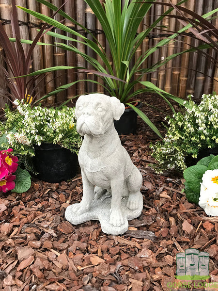 Boxer dog stone ornament