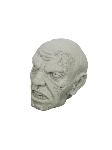 Decorative stone zombie skull ornament