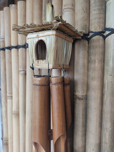 Wooden Bali Hut Windchime