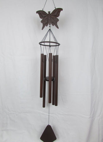 bronze butterfly windchime