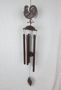 bronze rooster windchime