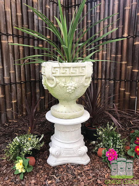 Grecian Stone Urn with Pedestal