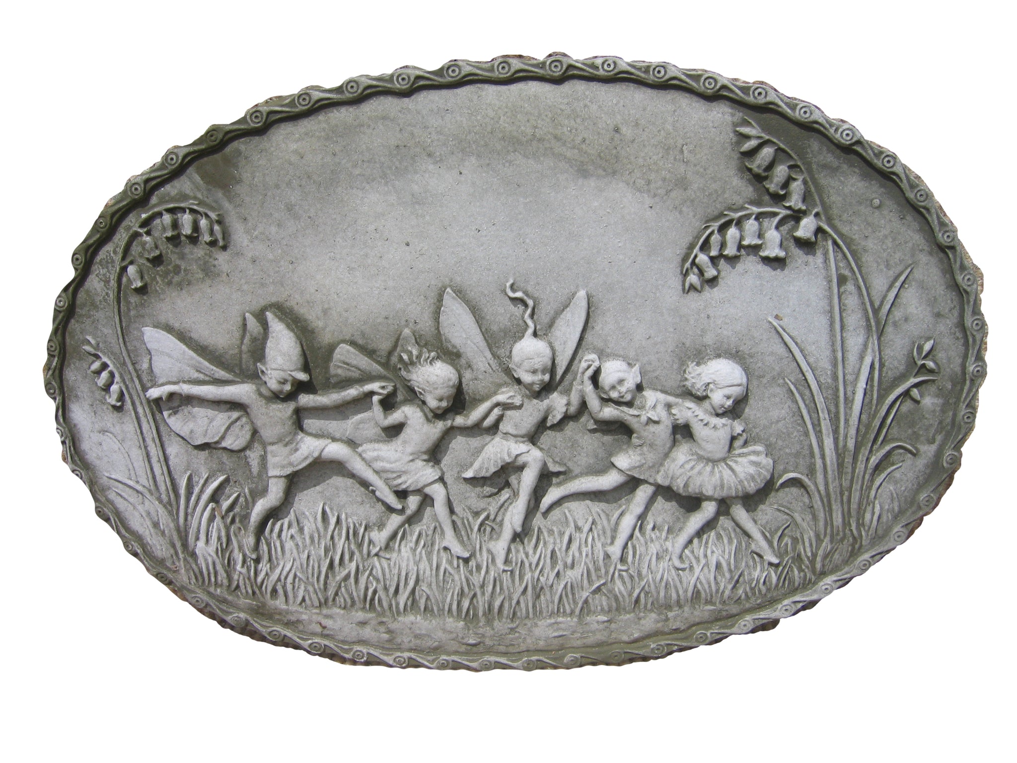 Elves and fairies stone wall plaque