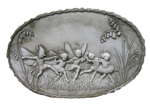 Elves and fairies stone wall plaque