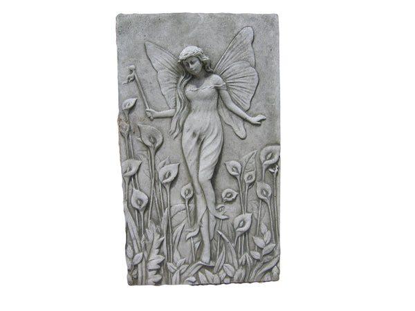 Lily Fairy Stone Wall Plaque