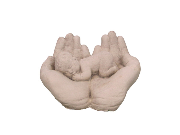 Baby in hand decorative stone ornament