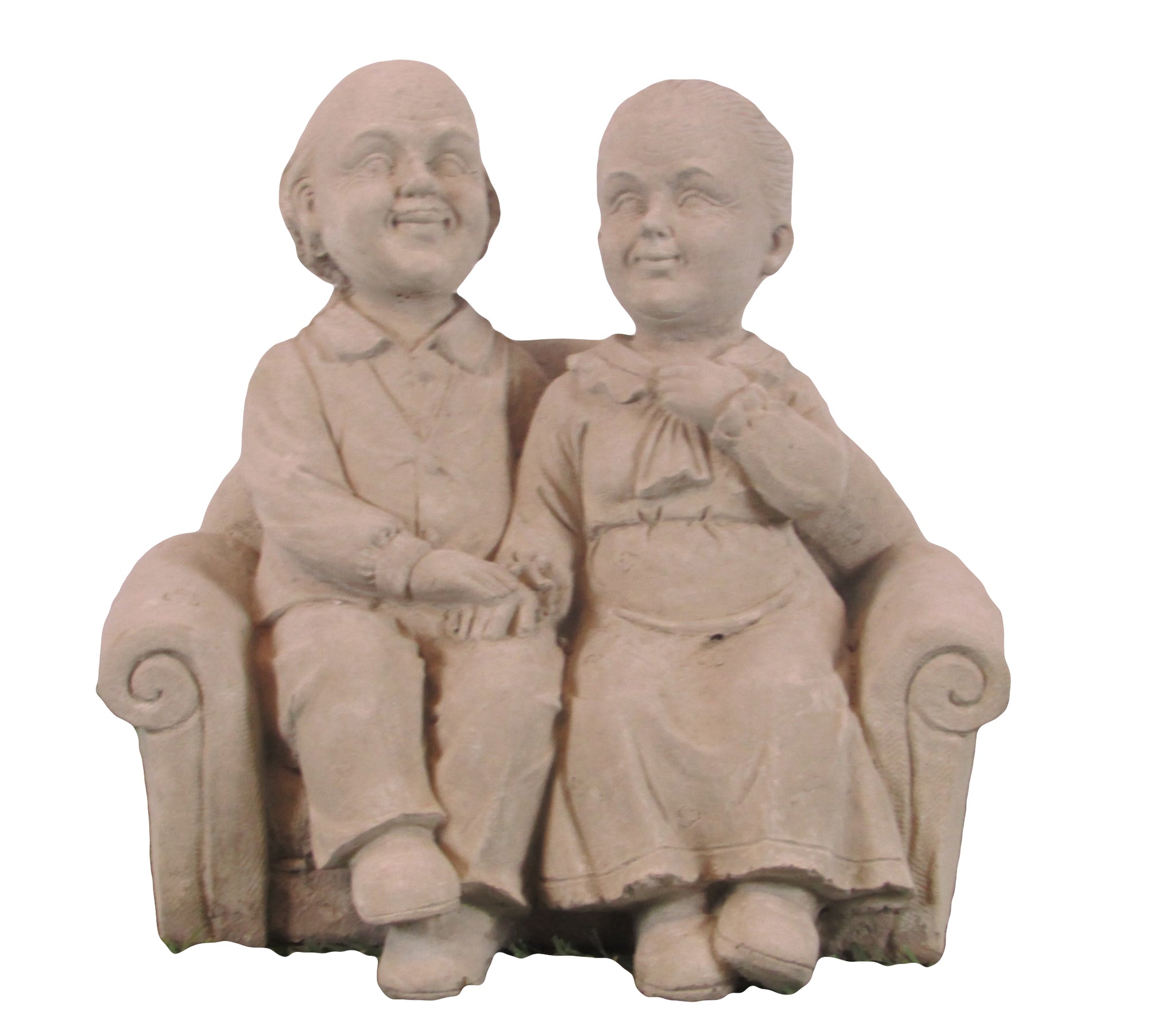 Grandparents on Sofa Decorative Stone Ornament