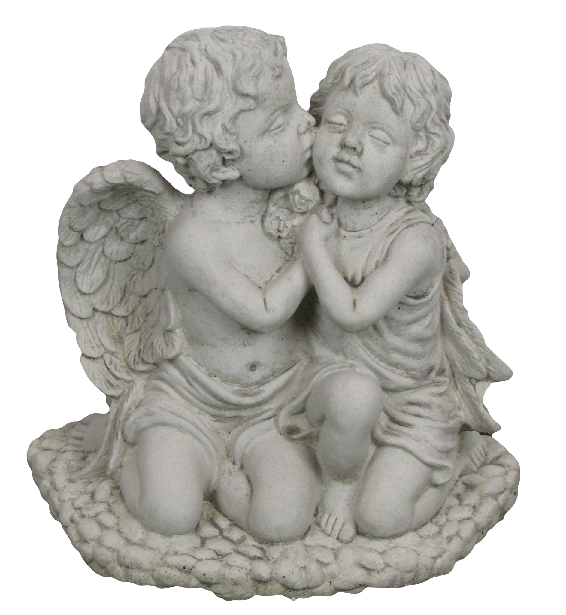 Angels kiss stone ornament