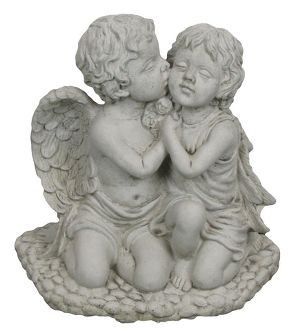 Angels kiss stone ornament