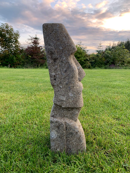 Hand carved stone easter island head