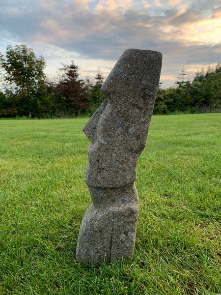 Hand carved stone easter island head