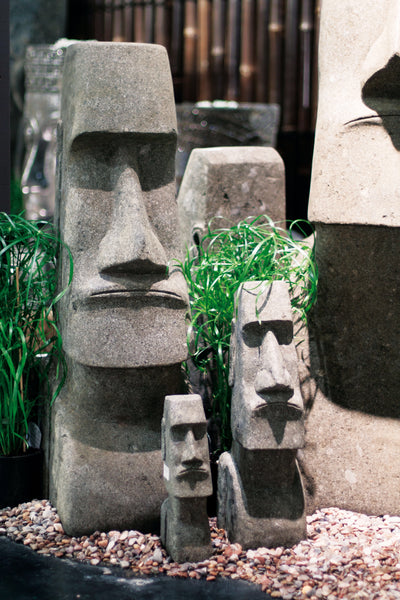 Hand carved stone easter island head