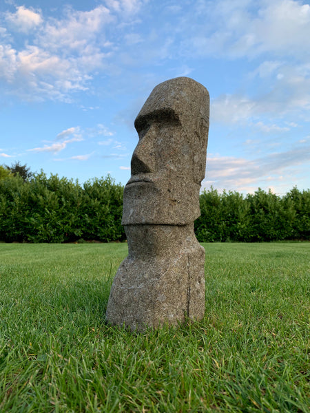 Hand carved stone easter island head