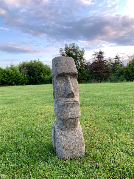 Hand carved stone easter island head