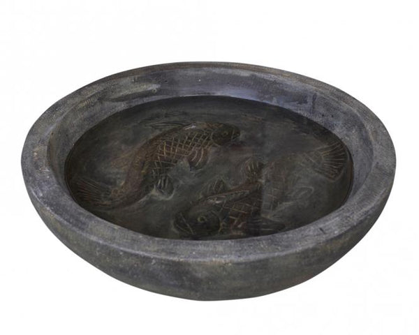 Decorative water bowl with fish 50cm