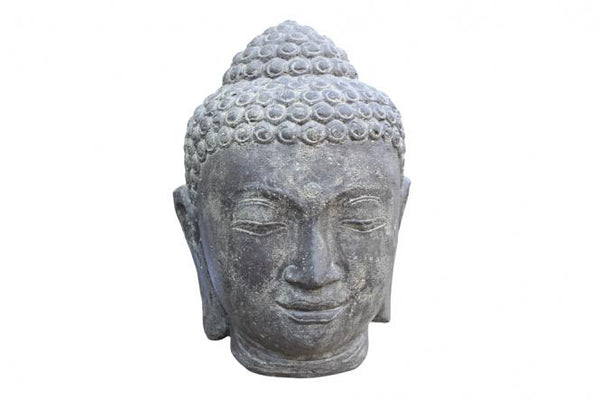 Decorative buddha head stone ornament