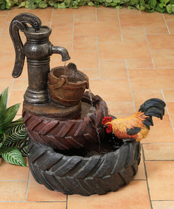 Rooster Water Feature Fountain